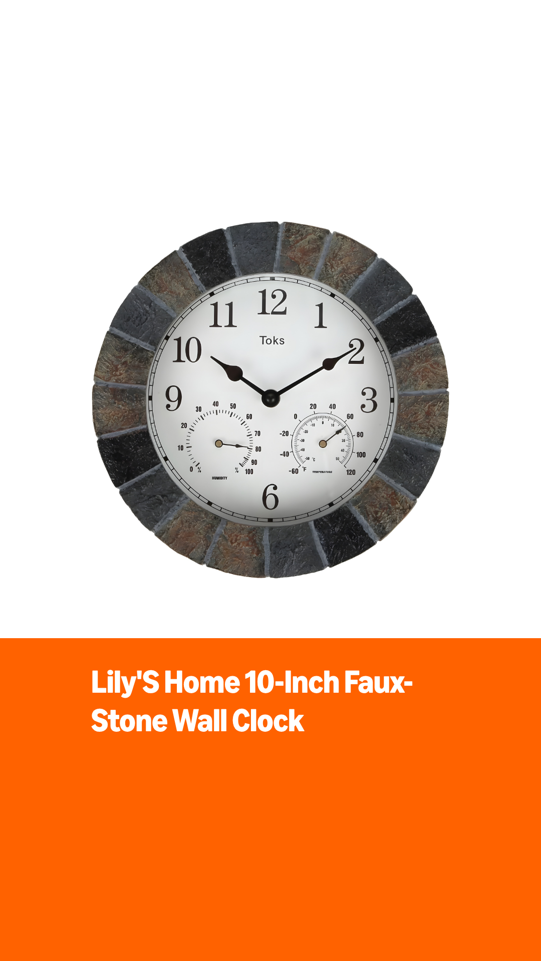 Amazon.com: Lily's Home 10 Inches Hanging Wall Clock, Includes a