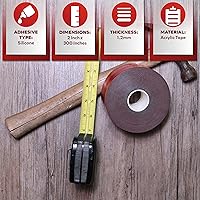 Vista 3 de XFasten Cinta de Montaje Acrílica de Doble Cara Extrema Removible, Gris, 2 pulgadas x 300 pulgadas, Impermeable para Interiores y Exteriores, Cinta