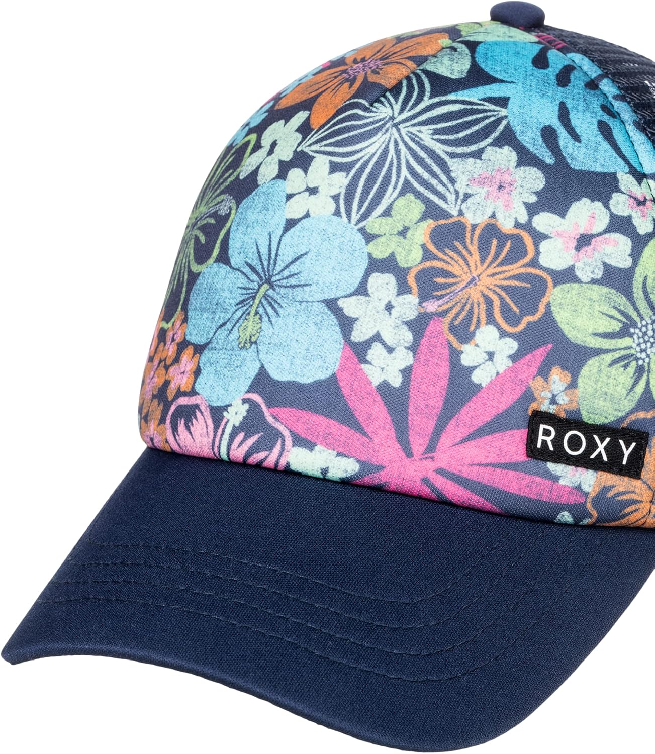 Roxy Girls' Honey Coconut Trucker Hat - Breathable Mesh Snapback, Curved Visor - Image 4