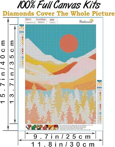 Miniatura 3 de Hestarcul Kit de pintura de diamantes 5D, kits de arte de diamantes para adultos, taladro completo redondo, pintura con diamantes para regalo,