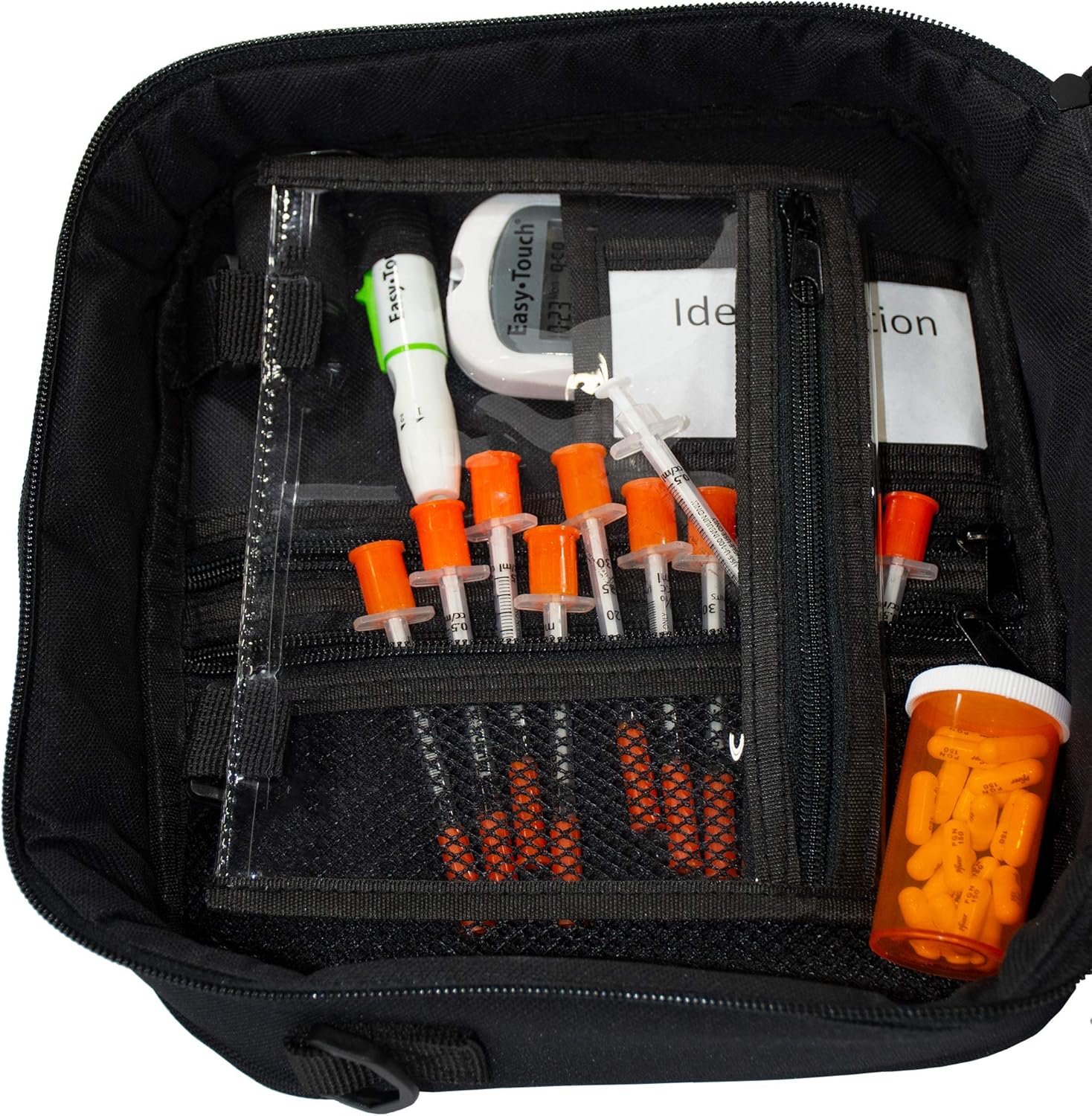 ChillMED Premier Diabetic Supply Organizer | Travel Bag with Shoulder Strap and One 24 oz Cold Pack - Up to 24 Hours of Cool Time - 11" x 9" x 3" (Burgundy) : Health & Household