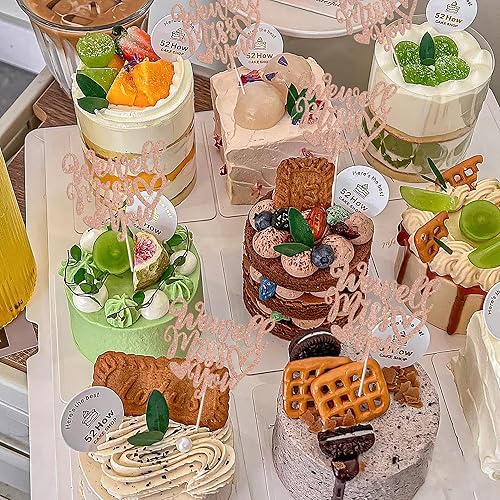 Miniatura 7 de Rsstarxi 1 paquete de decoración para tartas con purpurina de despedida con purpurina para decoración de pasteles para temática de despedida,