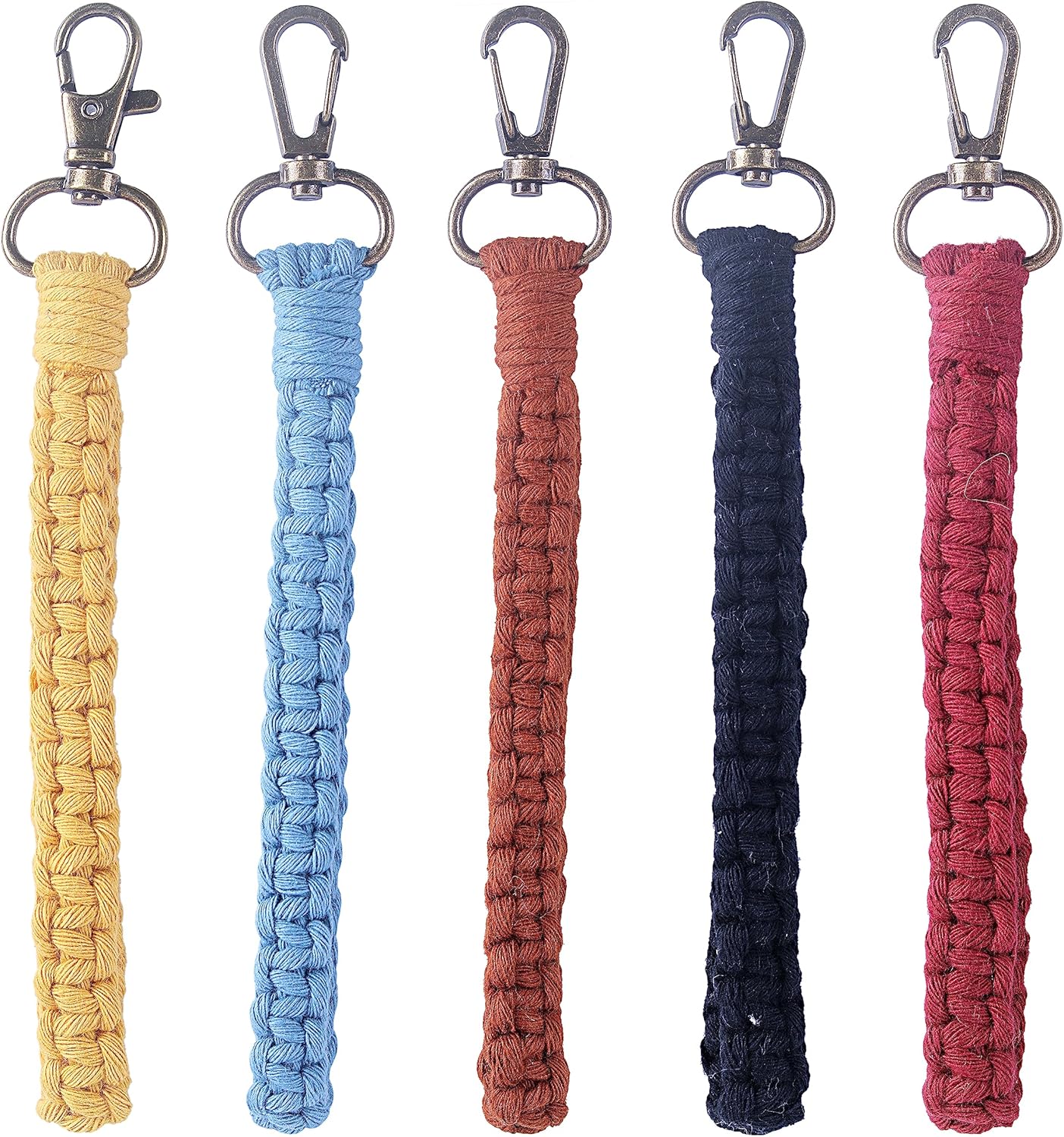 CARILLON A VENT,1--Porte clés tissé arc en ciel, fait à la main, style