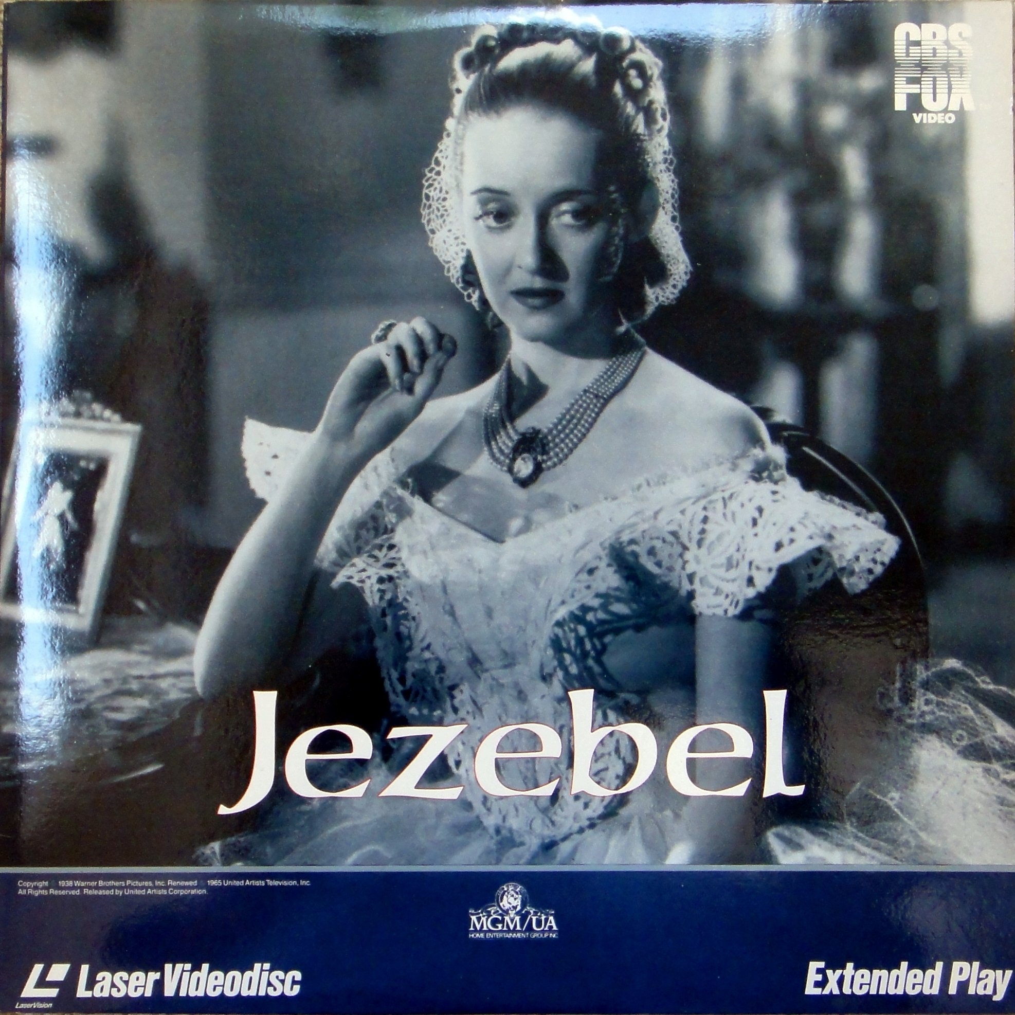 JEZEBEL *LASERDISC LASER DISC* starring BETTE DAVIS - HENRY FONDA - GEORGE BRENT