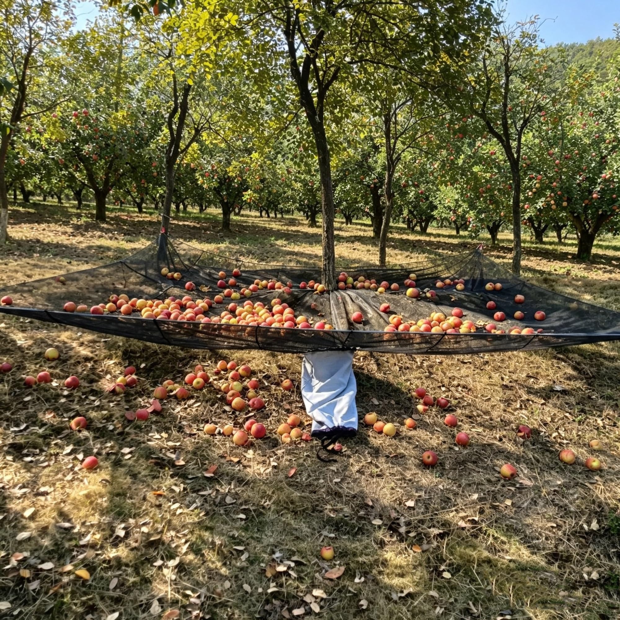 Red cuadrada para la recolección de aceitunas, red reutilizable para frutas