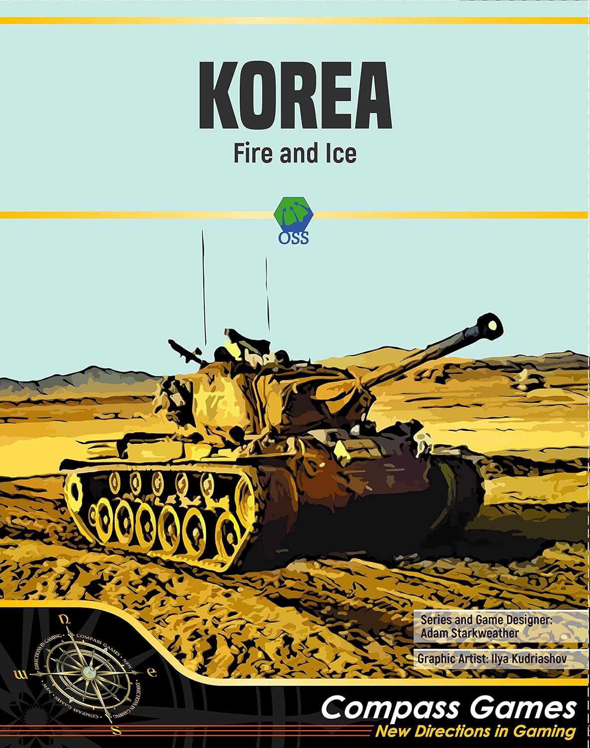 Compass Games CPS: Korea, Fire and Ice, Strategic Level Boardgame of The War in Korea, 1950-51
