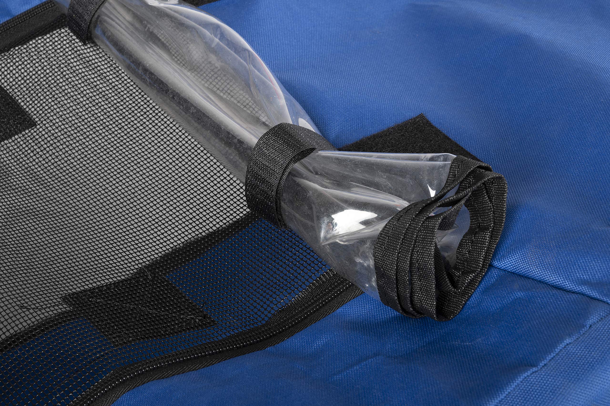 Velo Remorque Chien Pliable - Cariole Velo Chien Max. 40 KG - Remorque de Vélo pour Animaux de Compagnie - 75 x 52 x 65 cm - Bleu/Noir