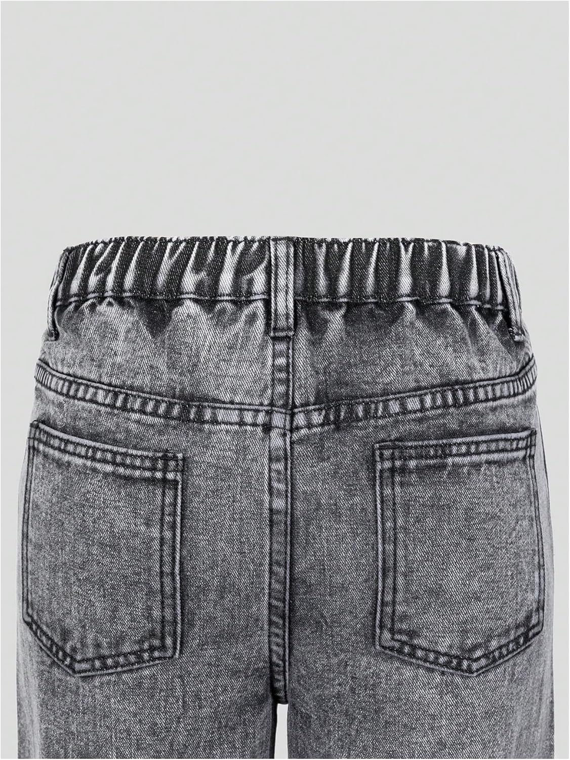 WDIRARA Girl's Sparkly Rhinestone Baggy Jeans High Waisted Washed Wide Leg Denim Pants - Image 6