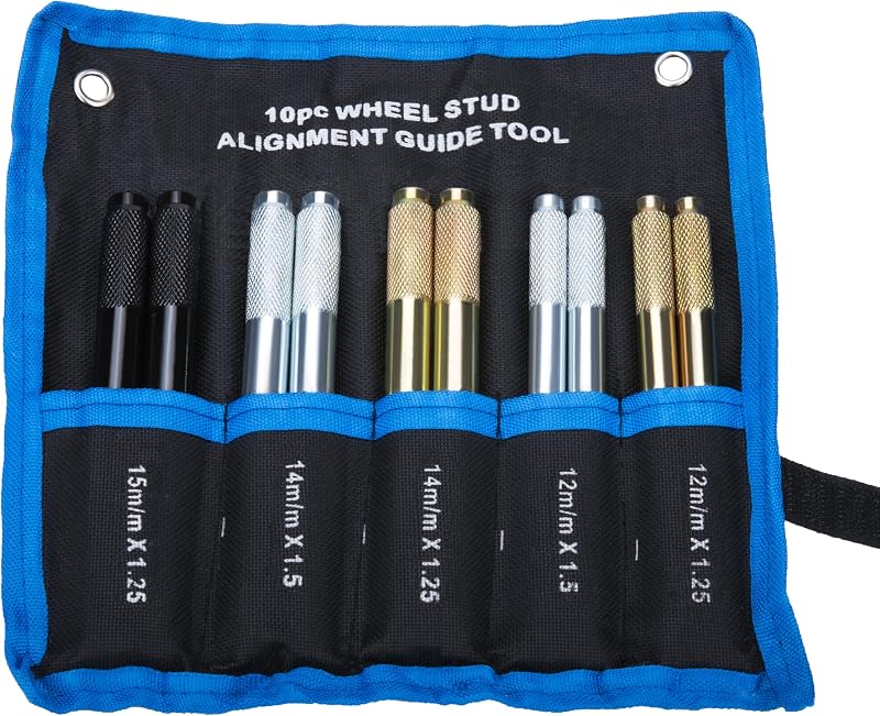 10 PCS Automotive Wheel Alignment Tool, Car Tire Alignment Stud Pin Kit | Steel Alloy Lug Bolts Mounting Tools for Mechanics, Positioning Balancing Tools for Changing Tires on Cars with Lug Bolts