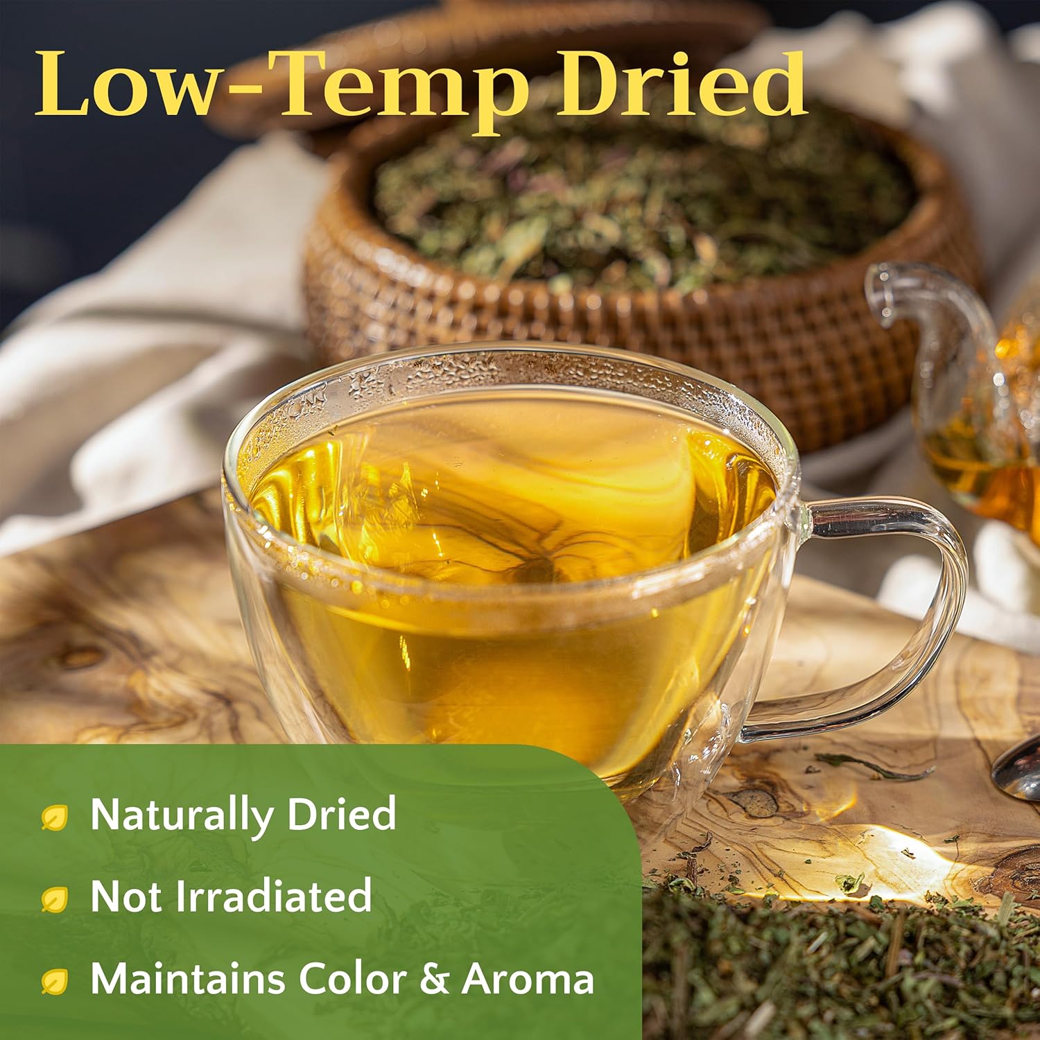 Natural Dandelion Leaf Herb Tea - Cut and Sifted Dried Leaves - Loose Herbal Bulk, 1lb (16 oz)