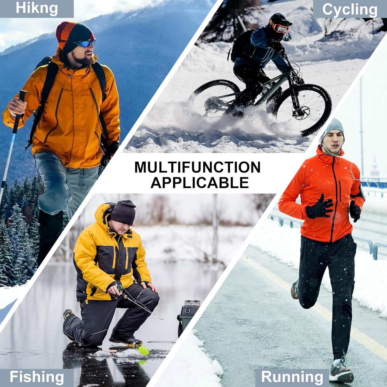 Merino Wool Waterproof Socks, 1 Pair Waterproof Hiking Socks for Hiking, Running -Breathable & Warm for All Seasons - Image 7