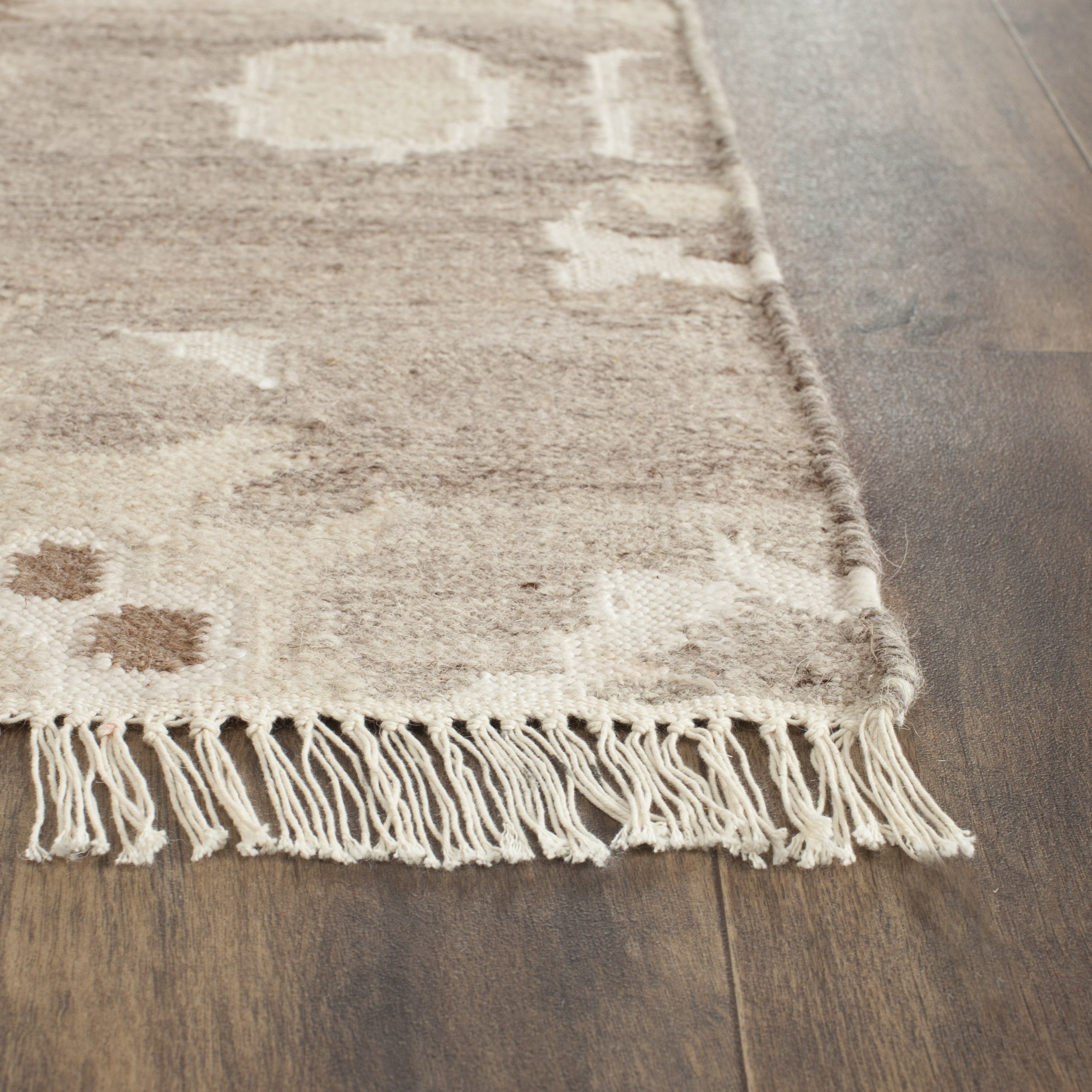 SAFAVIEH Tapis Boho Pour Salon, Salle à manger, Chambre à coucher - Natural Kilim Collection, Tapis à poil court, Gris et Multi, 69 X 183 cm