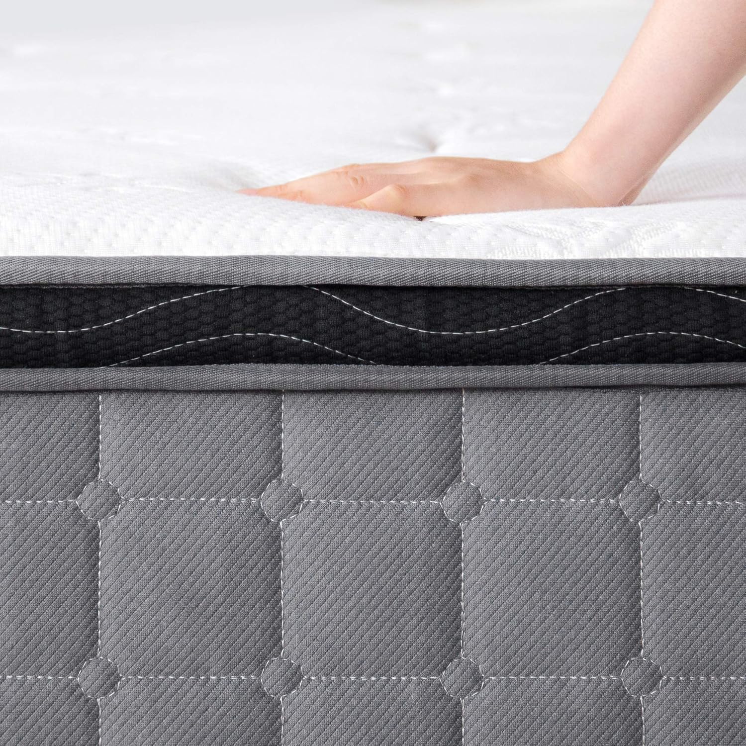 12" Twin Eurotop Gel Memory Foam Innerspring Mattress