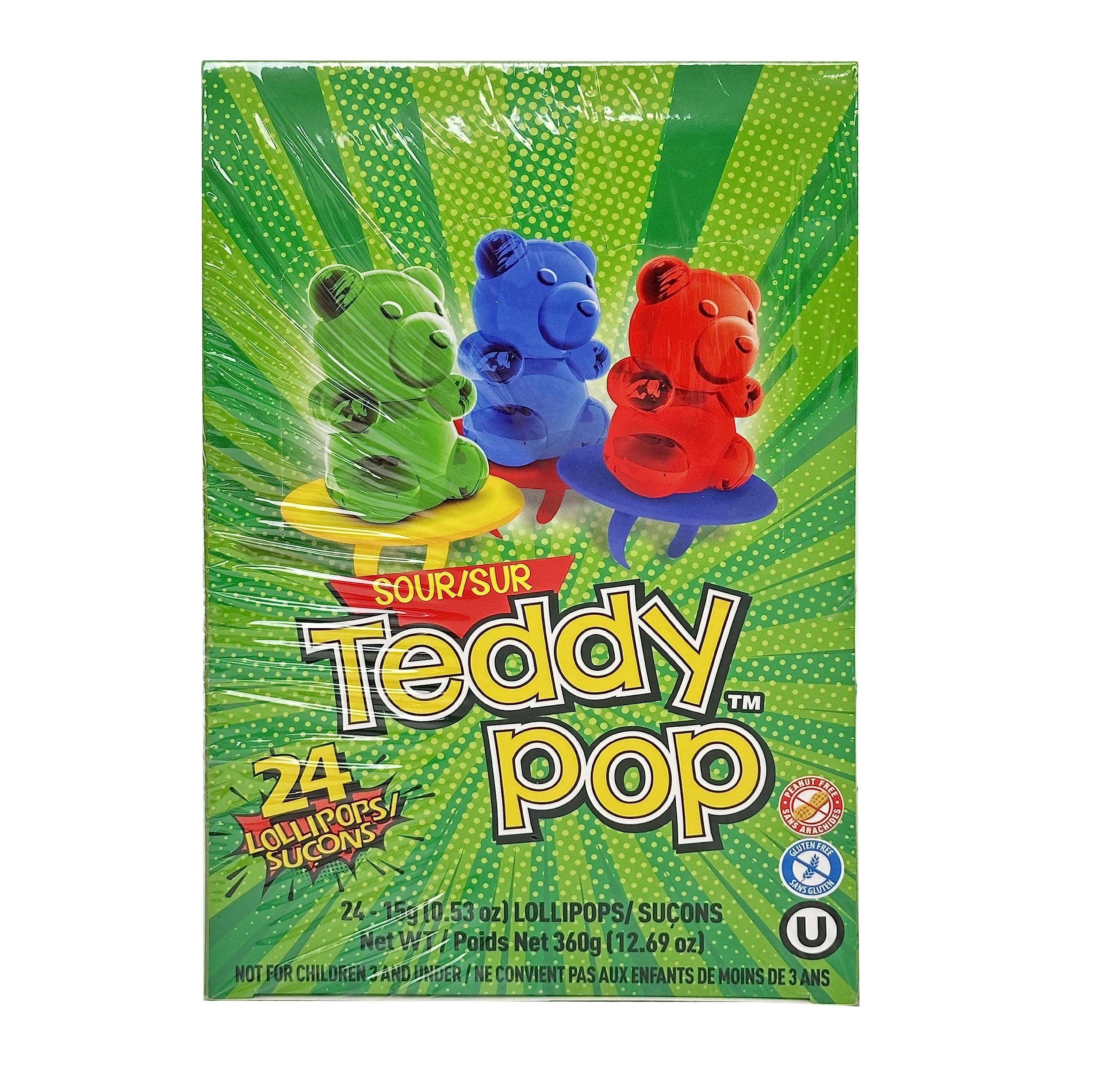 テディ POP SOUR TEDDY POP 24PK 15G : Amazon.ca: Grocery & Gourmet Food
