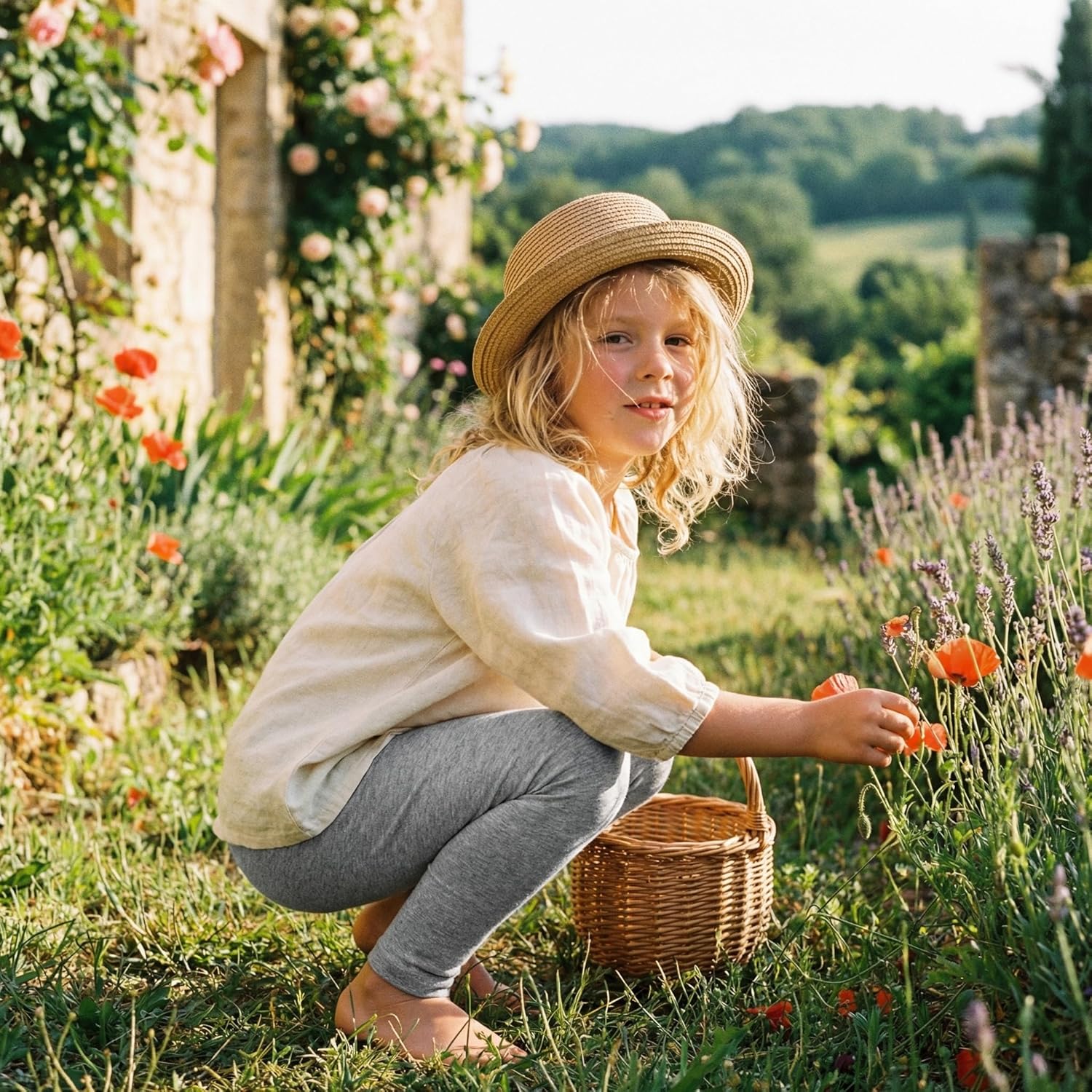 4 Pack Girls Leggings Thick Cotton Leggings for Kids Full Length Pants Stretchy Designed for 64-80℉ Weather - Image 3