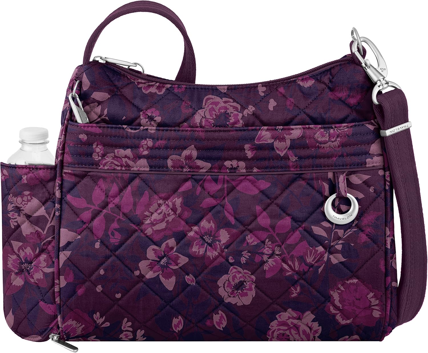 Travelon Women's AntiTheft Boho Square Crossbody, Wine