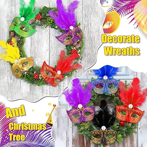 Miniatura 5 de 24 mini máscaras para mascarada mini máscara pequeña para mascarada decoración de fiesta de Mardi Gras