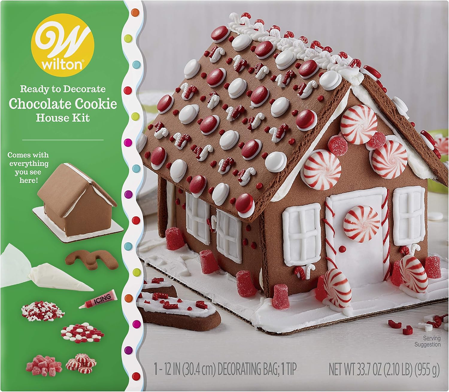 Wilton Ready-to-Decorate Chocolate Cookie House Decorating Kit
