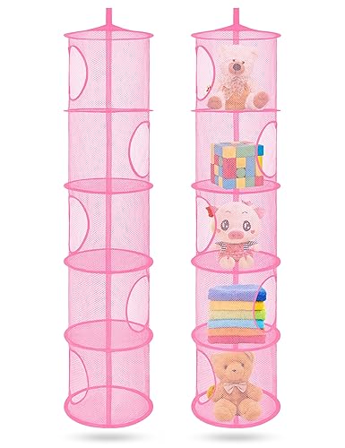 Miniatura 27 de Libeder Organizador de bolsas de almacenamiento de malla para colgar y ahorrar espacio, organizador de almacenamiento plegable con 3 compartimentos