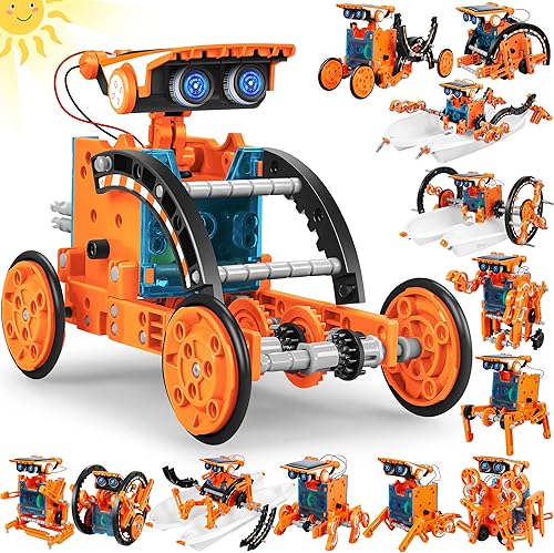 STEM - Robot solar educativo 13 en 1 para edades de 8 a 12 años, kit de robots de experimentos científicos de construcción de bricolaje, regalos de