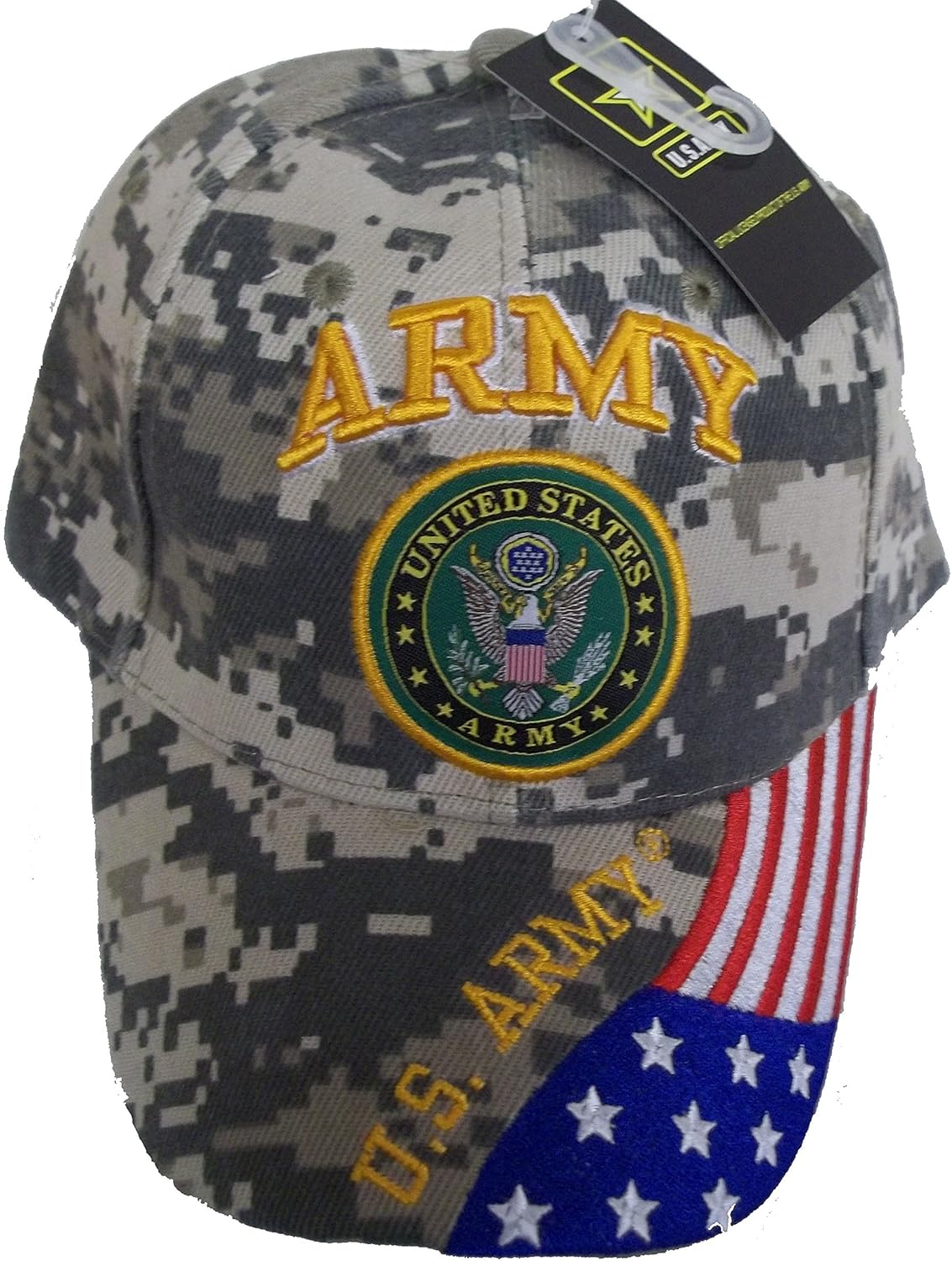 United States Army CAMO Baseball Style Embroidered HAT Flag us USA Cap - Image 2