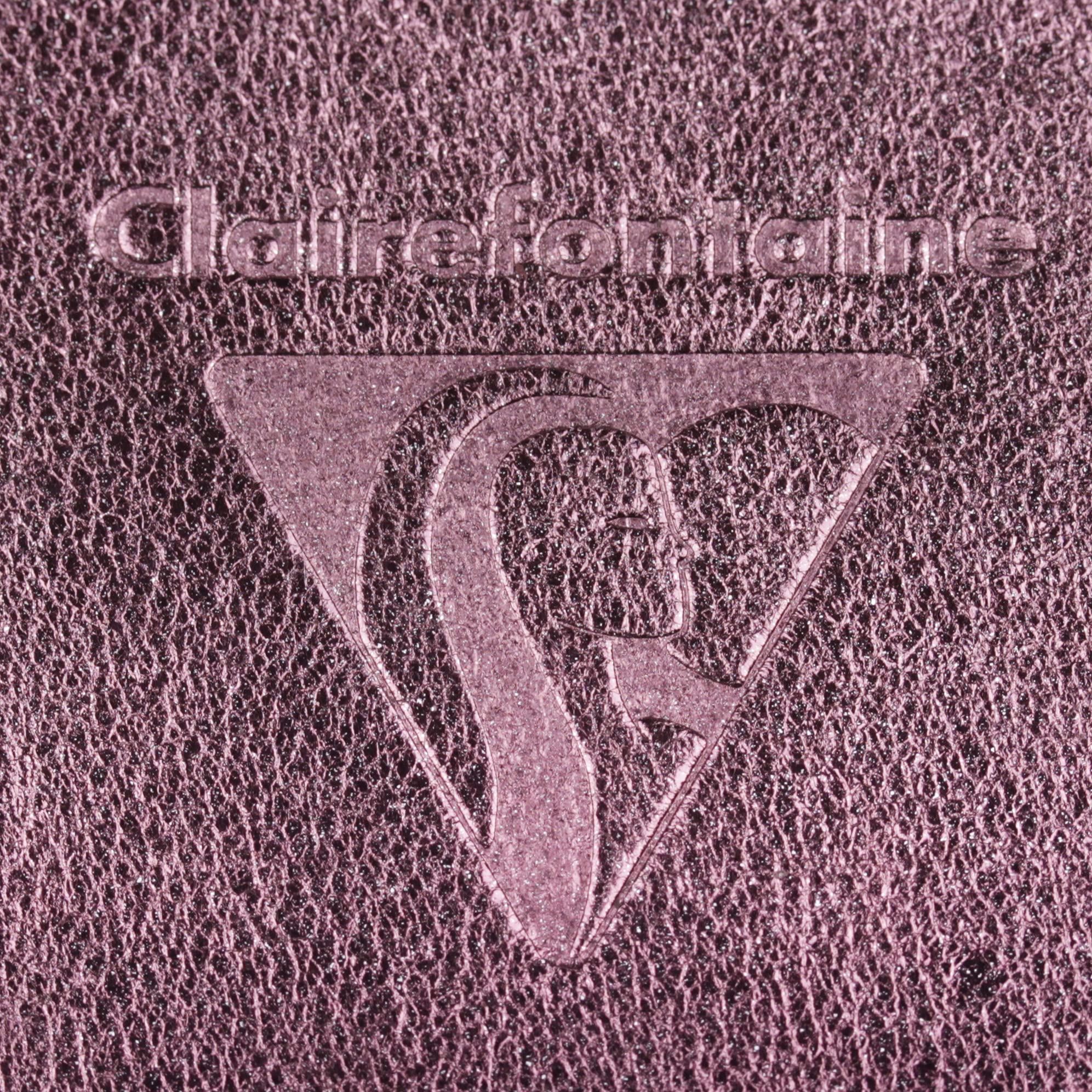 Clairefontaine Carnet Cuir Véritable A5 144 Pages Lignées – Cuir D'Agneau Cerise, Élégance & Qualité