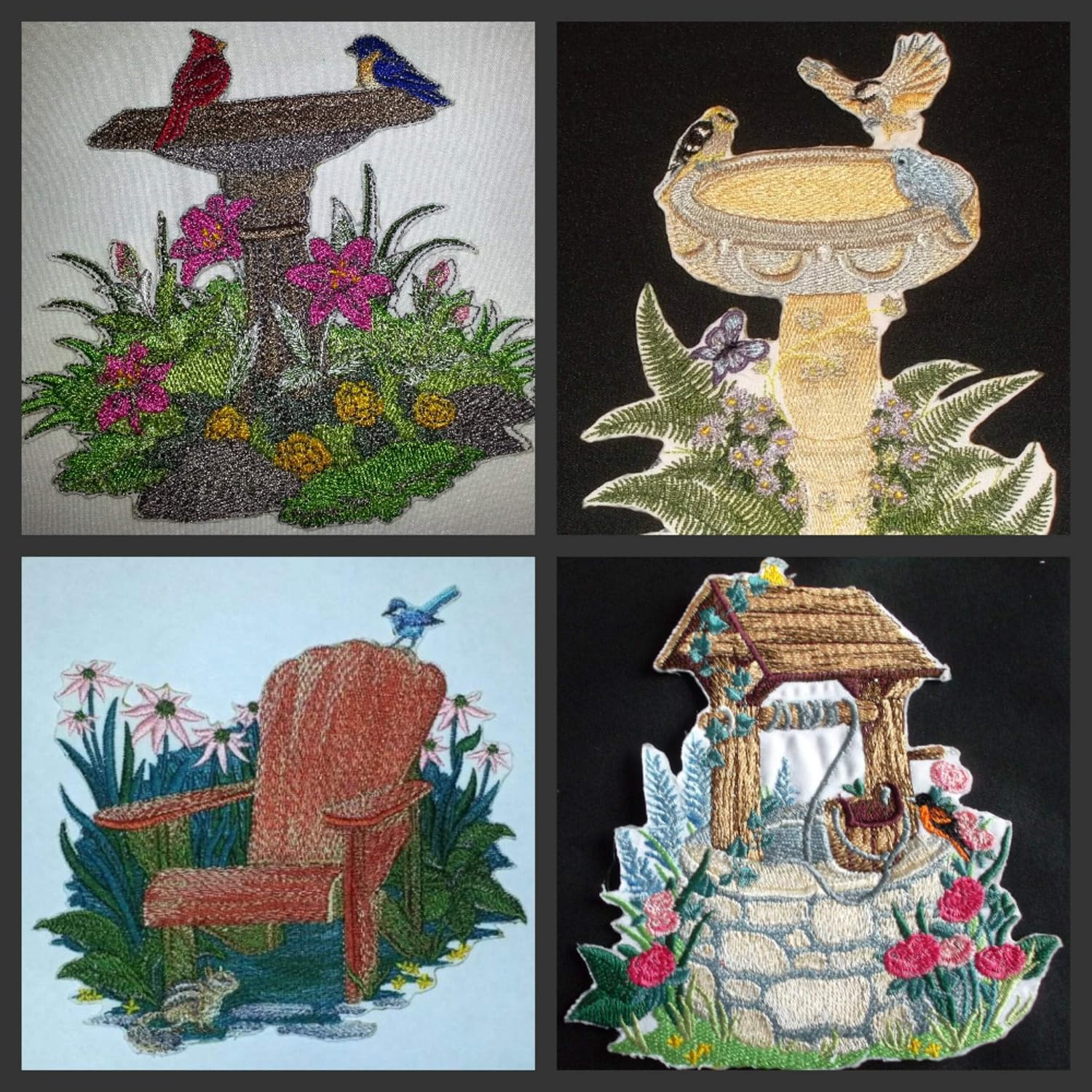 Custom and Unique Spring Bloom Flowers Portraits[Park Place Lamppost ] Embroidered Iron on/Sew Patch [3.8" * 4"] [Made in USA]