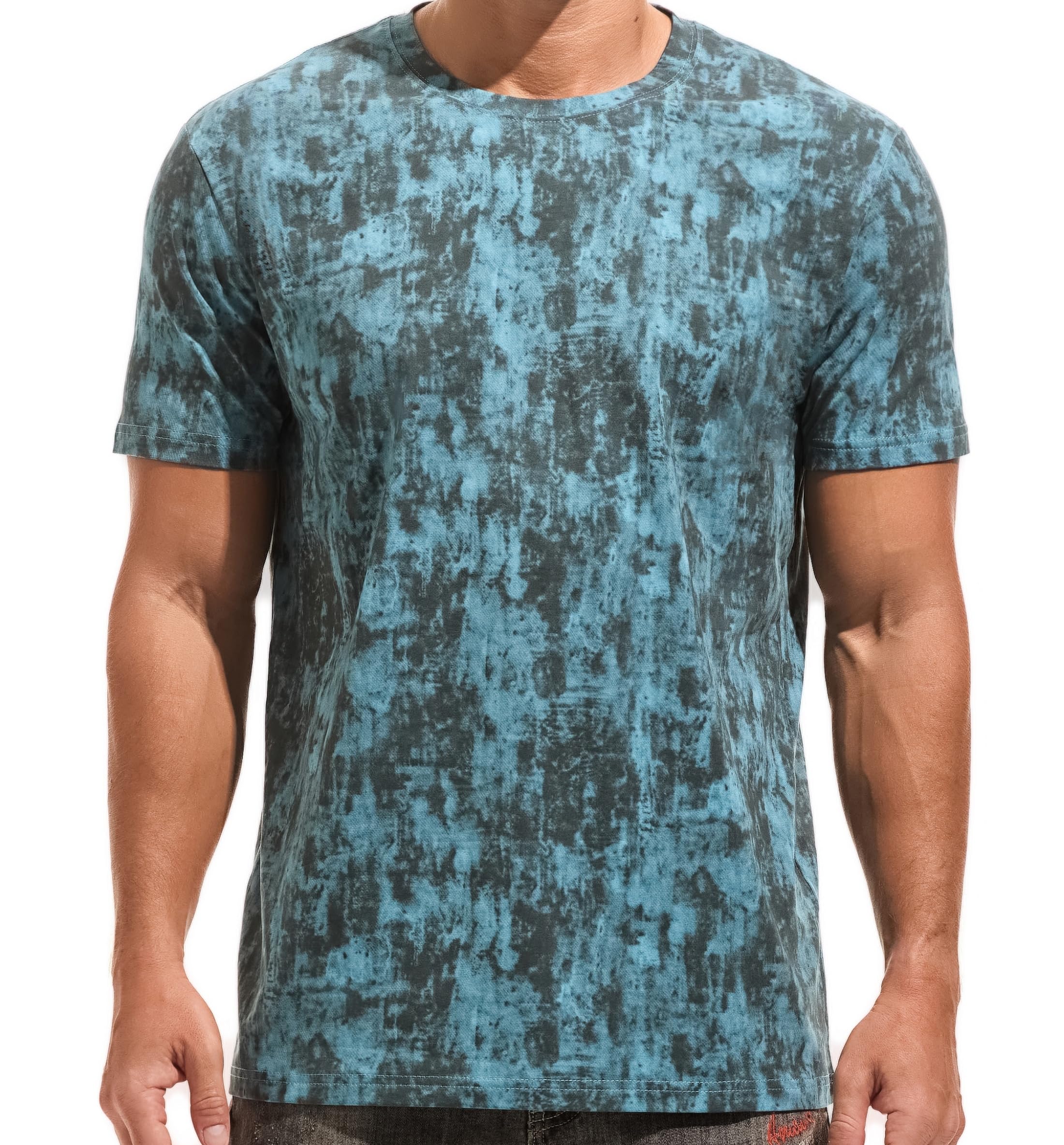 RONOMO Herren T-Shirt 95% Baumwolle 5% Spandex, Mikroelastik, Hautfreundlich