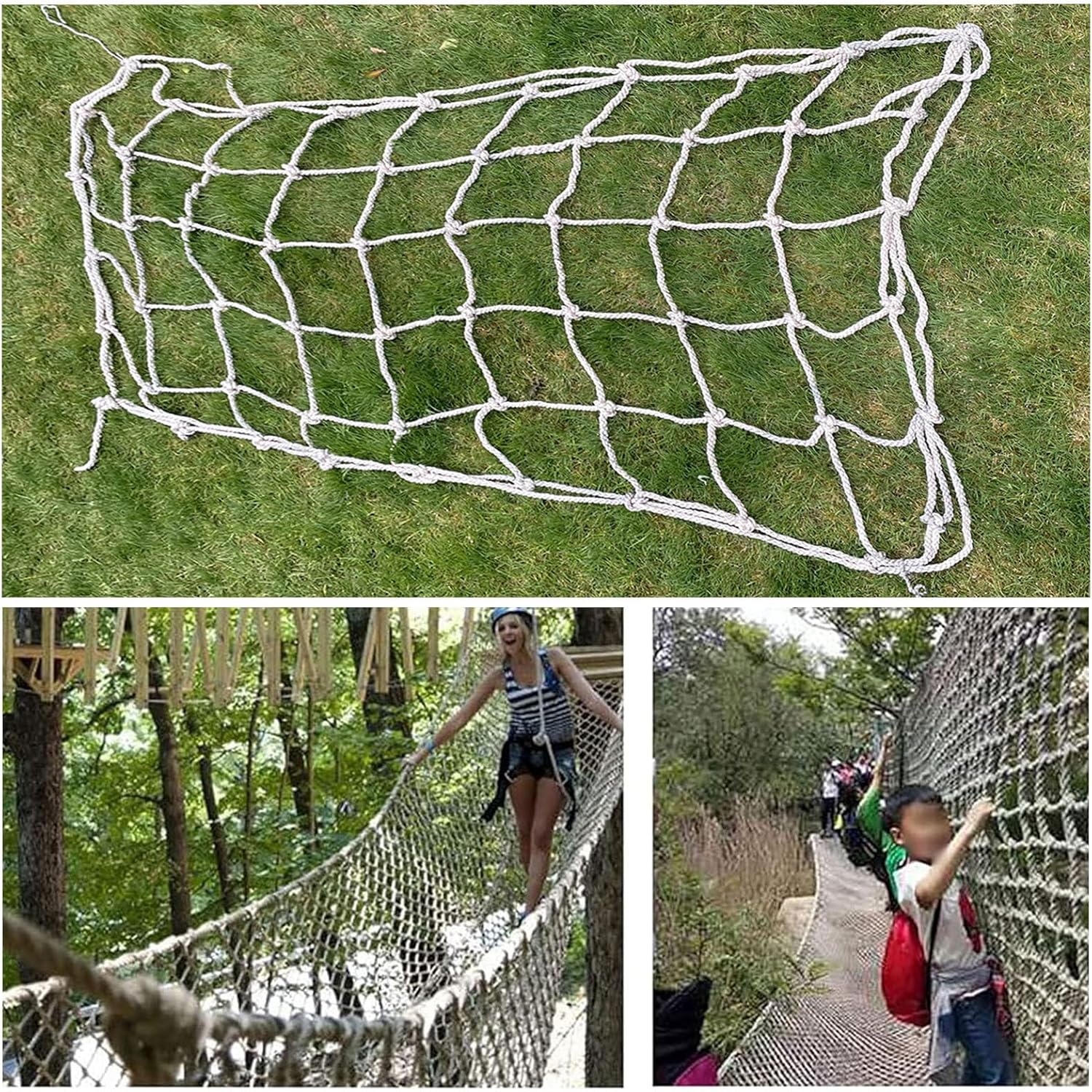 Indoor Outdoor Climbing Net for Kids - Safety Obstacle Course Training Cargo Net, Protective Swingset & Stairs Net, Durable Decorative Fence Net for Active Play