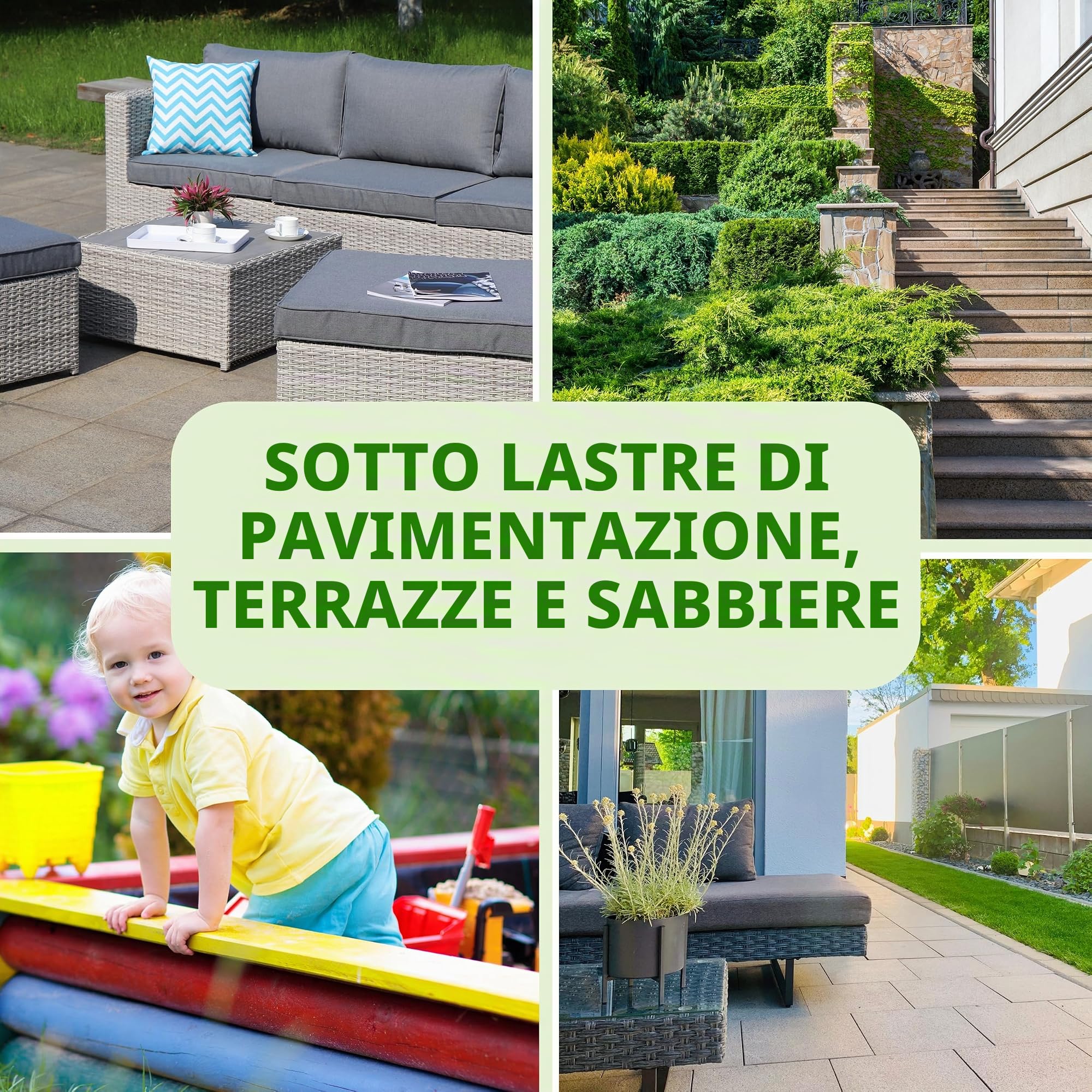 TTL GARDEN 150 g/m² Unkrautvlies 50 m² 1x50m Rotolo - impermeabile e extra resistente 50 x 1 m di larghezza Vlies per giardino su rotolo - Barriera antiradici UV-stabile per giardino Vlies contro le