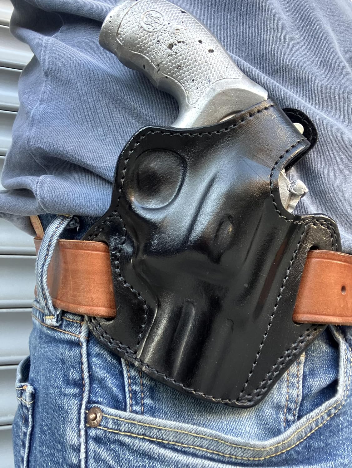 Leather Belt OWB Holster for SW 686 Plus Barrel 2.5 (R.H)