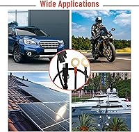 Vista 7 de Bates - Conector de batería SAE, 2 pies, SAE a arnés de terminal de anillo tórico, conector de batería de 2 pines