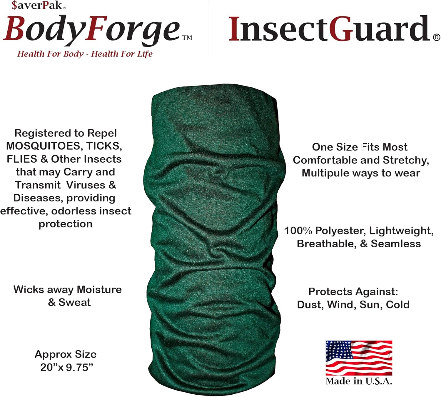 Tick Gaiters - Permethrin Treated, Ticks, Mosquitoes, Flies & More Insect Repellent, Unisex Adult, (Green/White) Complete Package 2