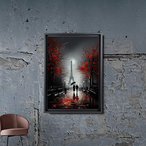 Miniatura 2 de Eiffel Tower painting, Eiffel Tower wall art, depiction of the Eiffel Tower at night in brilliance