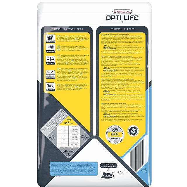 Foto 3 de 8 de VERSELE LAGA - Pienso para Gatos Opti Life Adult Sterilised/Light - Sin Cereales - Pollo - 2,5kg