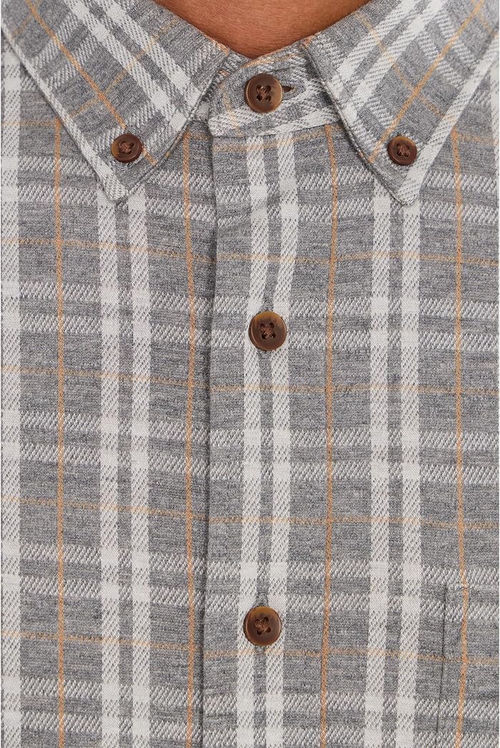 Мужская рубашка Faherty Coastline Knit, цвет: Серый — фото 5