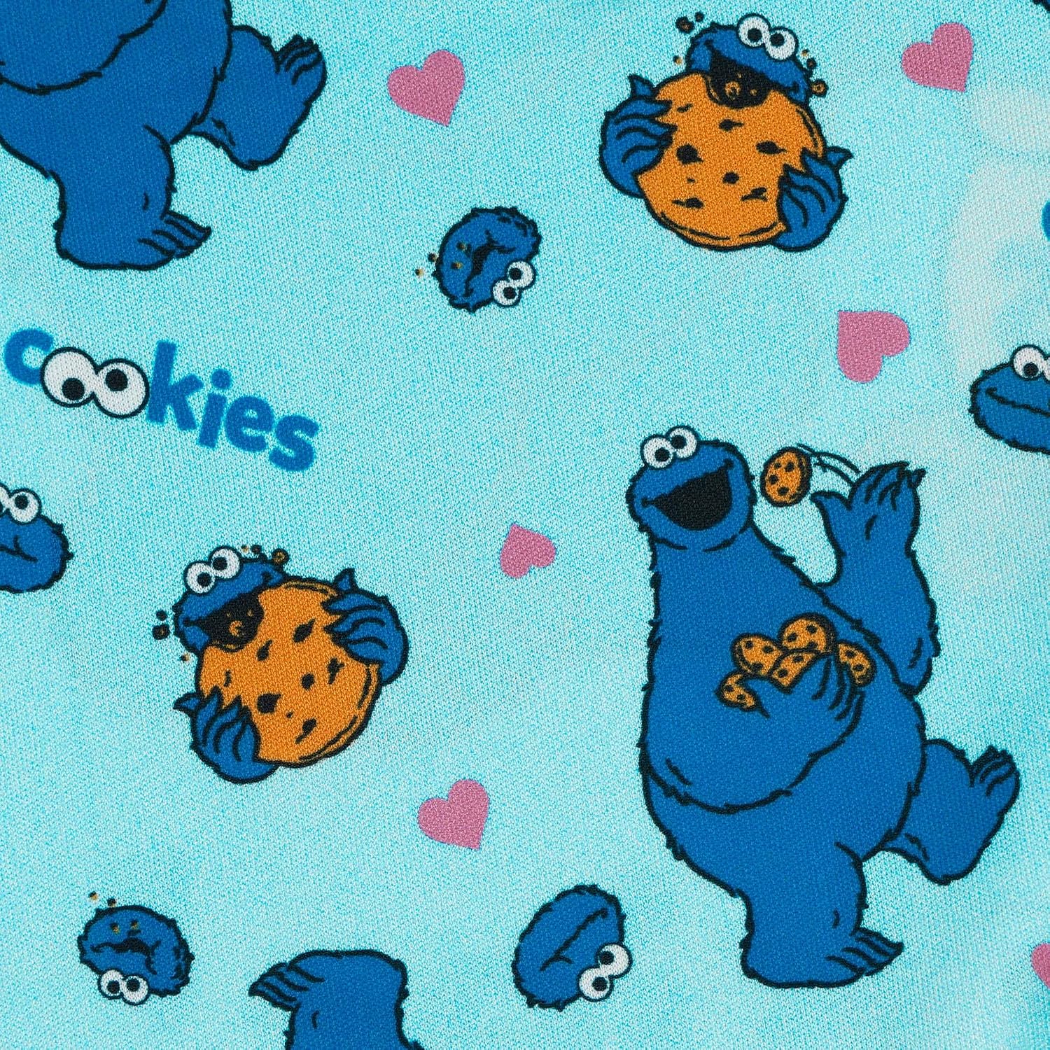 INTIMO Sesame Street Nightgown Toddler Girls Pajamas Me Love You Raglan Ruffle Sleep Dress
