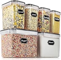 Vista 6 de Wildone 6 recipientes herméticos grandes y 6 contenedores de almacenamiento de cereales