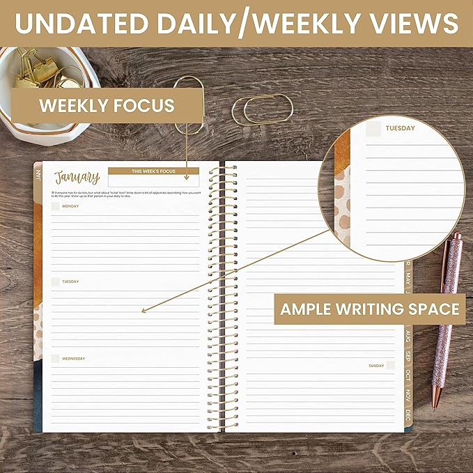 Plan Your Dream Year: Undated Weekly & Monthly Planner