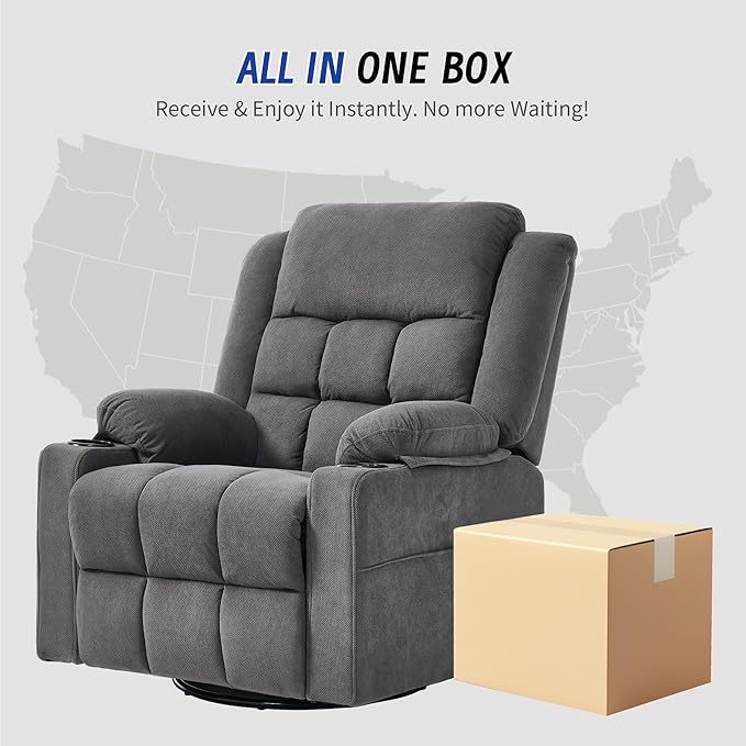 Sillón Reclinable Giratorio con Masaje y Calefacción miniatura 9