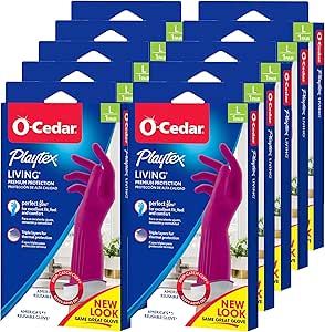 PLAYTEX Living Reusable Rubber Cleaning Gloves (Large, 10 Pairs)