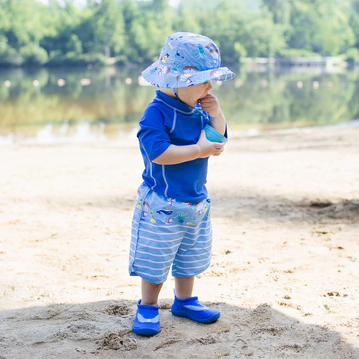 i play. Boys Board Shorts with Built-in Reusable Swim Diaper | The original, patented triple-layer absorbent swim diaper | Comfort seams, UPF 50+ protection, No other diaper necessary: Clothing, Shoes & Jewelry