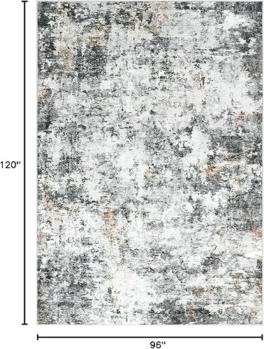 Miniatura 79 de Alfombras de área de 5 x 7 pies para sala de estar, antideslizante, lavable, resistente a las manchas, alfombra abstracta moderna de gran área