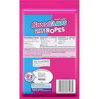 SweeTARTS Soft & Chewy Ropes, Cherry Punch, 3 Oz
