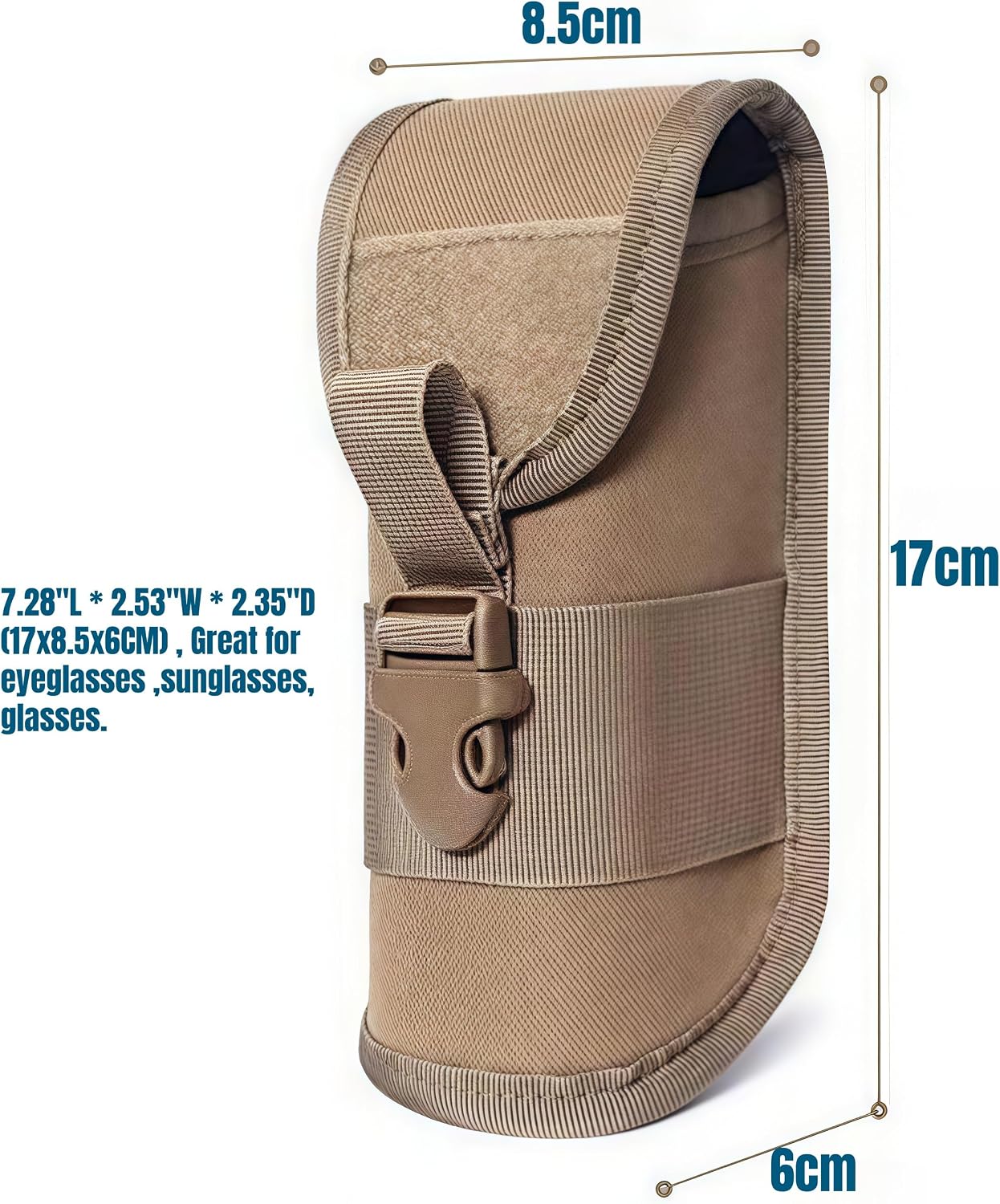 ACEXIER MOLLE Glasses Pouch Outdoor Durable Tactical Pouch Sunglasses Case Army Style Flashlight Pouch with Buckle