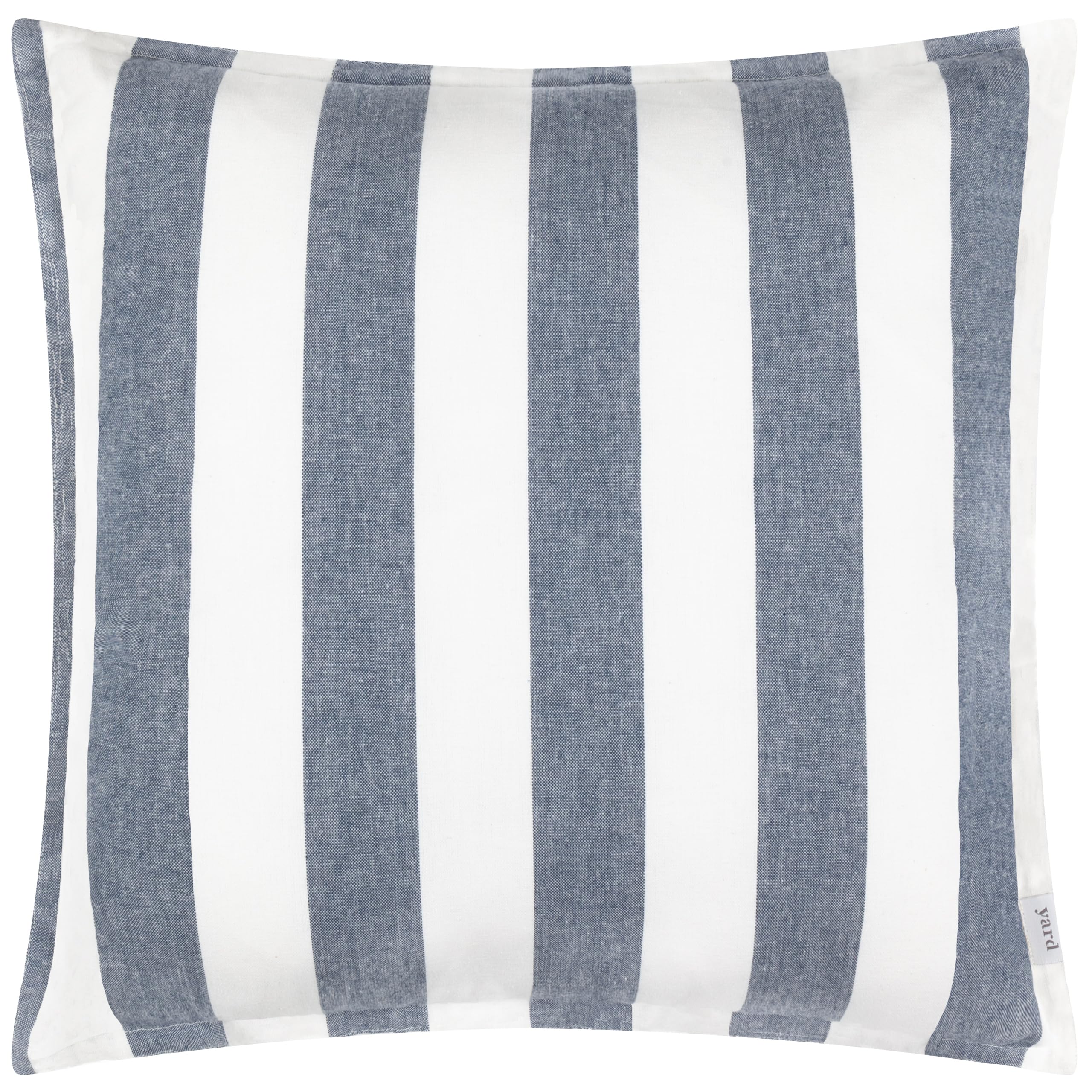 Yard Hayle Polyester Filled Cushion – Reversible Water Resistant Striped Soft Cotton Outdoor Decorative Pillow (Navy – 50x50cm)