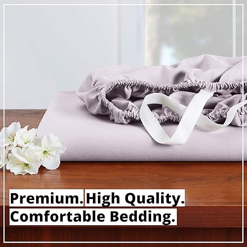 Miniatura 84 de Empyrean Bedding Sábanas de cama para King – Sábanas bajeras de 14 a 16 pulgadas – Sábana bajera de bolsillo profundo tamaño King – Sábana bajera 13