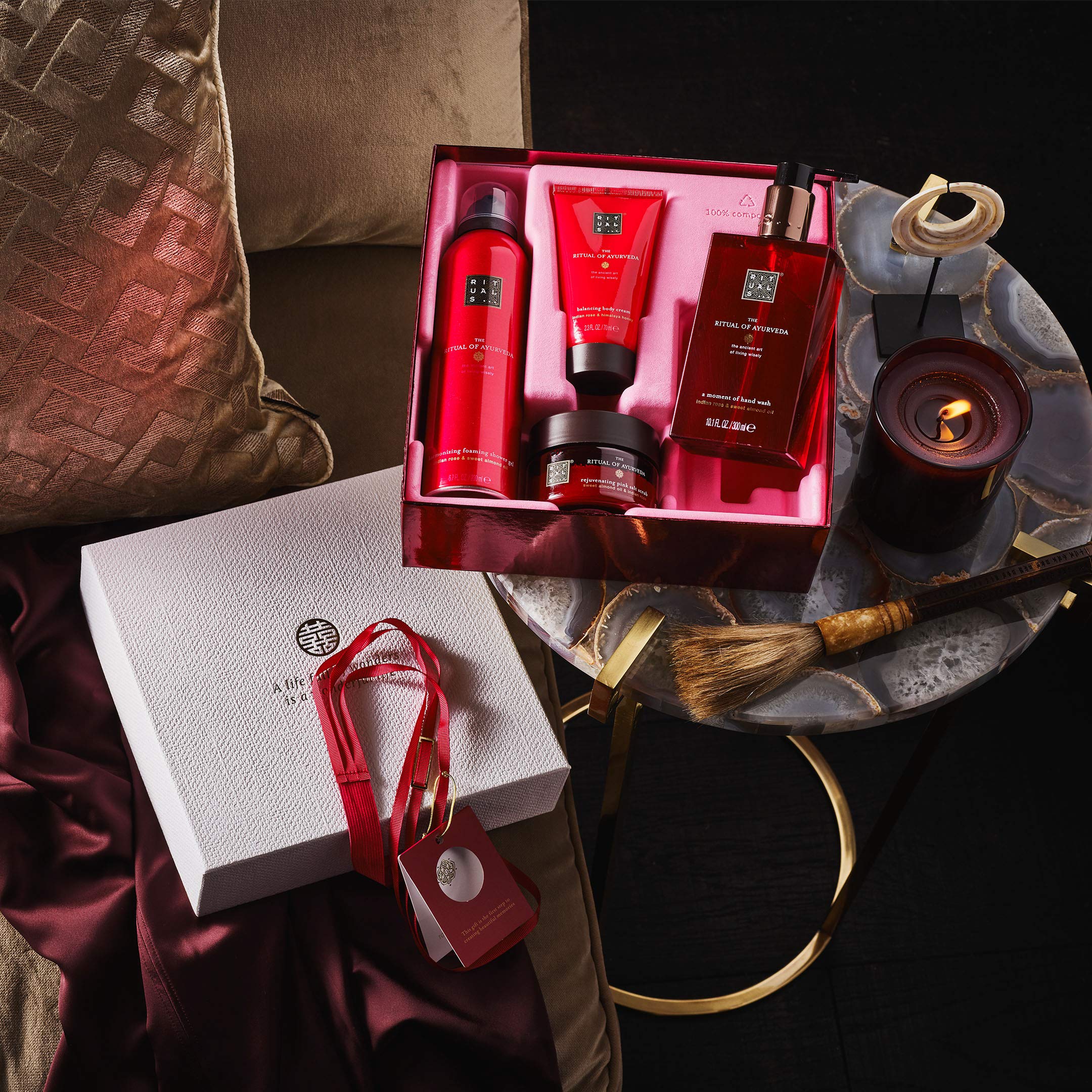 RITUALS Ayurveda Rebalancing Gift Set Foaming Shower Gel, Shampoo, Body Cream, Exfoliating