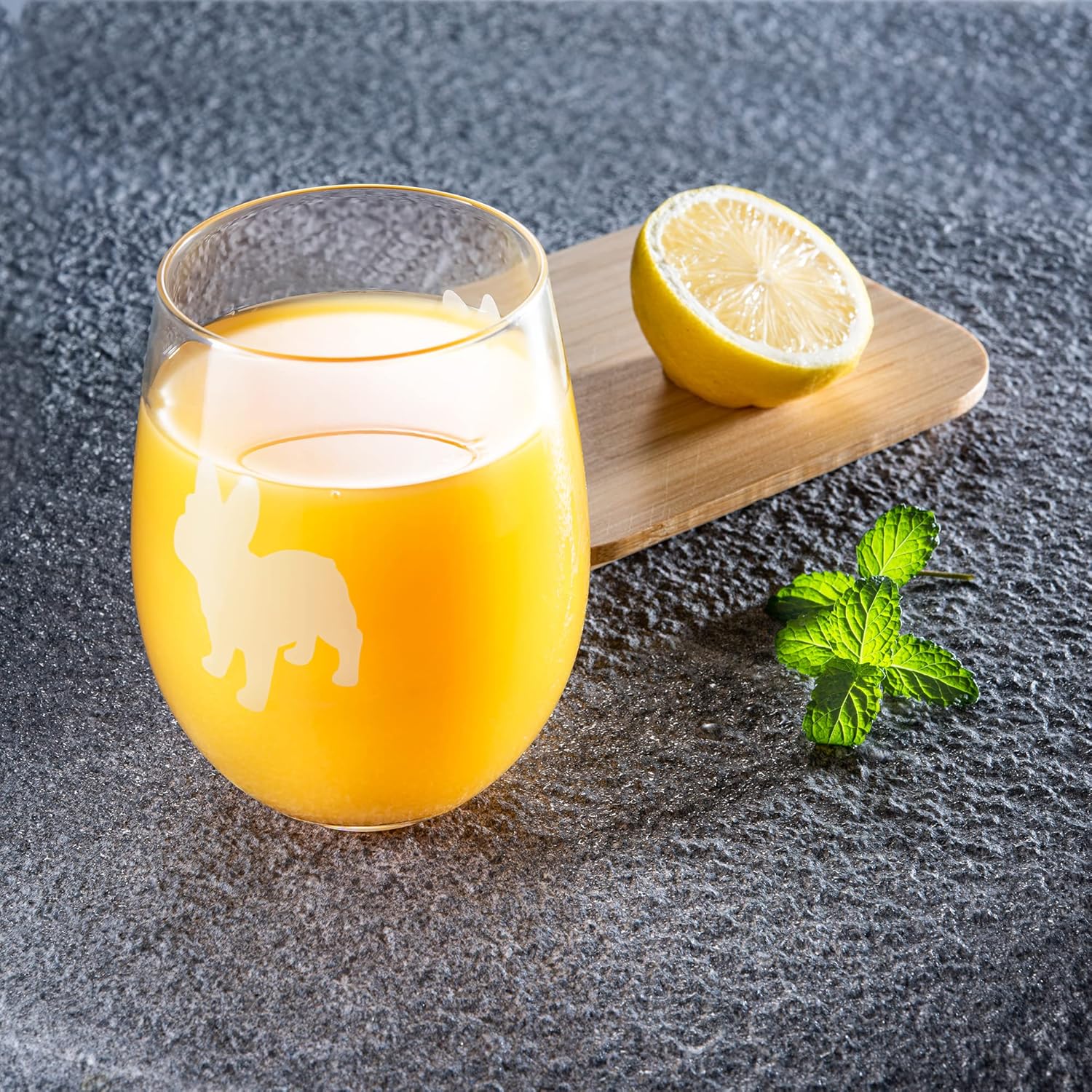 Set of 2 French Bulldog Dog Stemless Wine Glasses - French Bulldog Puppy & Doggy Lover for Him & Her - Dogs Silhouette - Glass Gifts Etched Tumblers for Anniversary, Wedding, Home Bar Gifts - Image 4