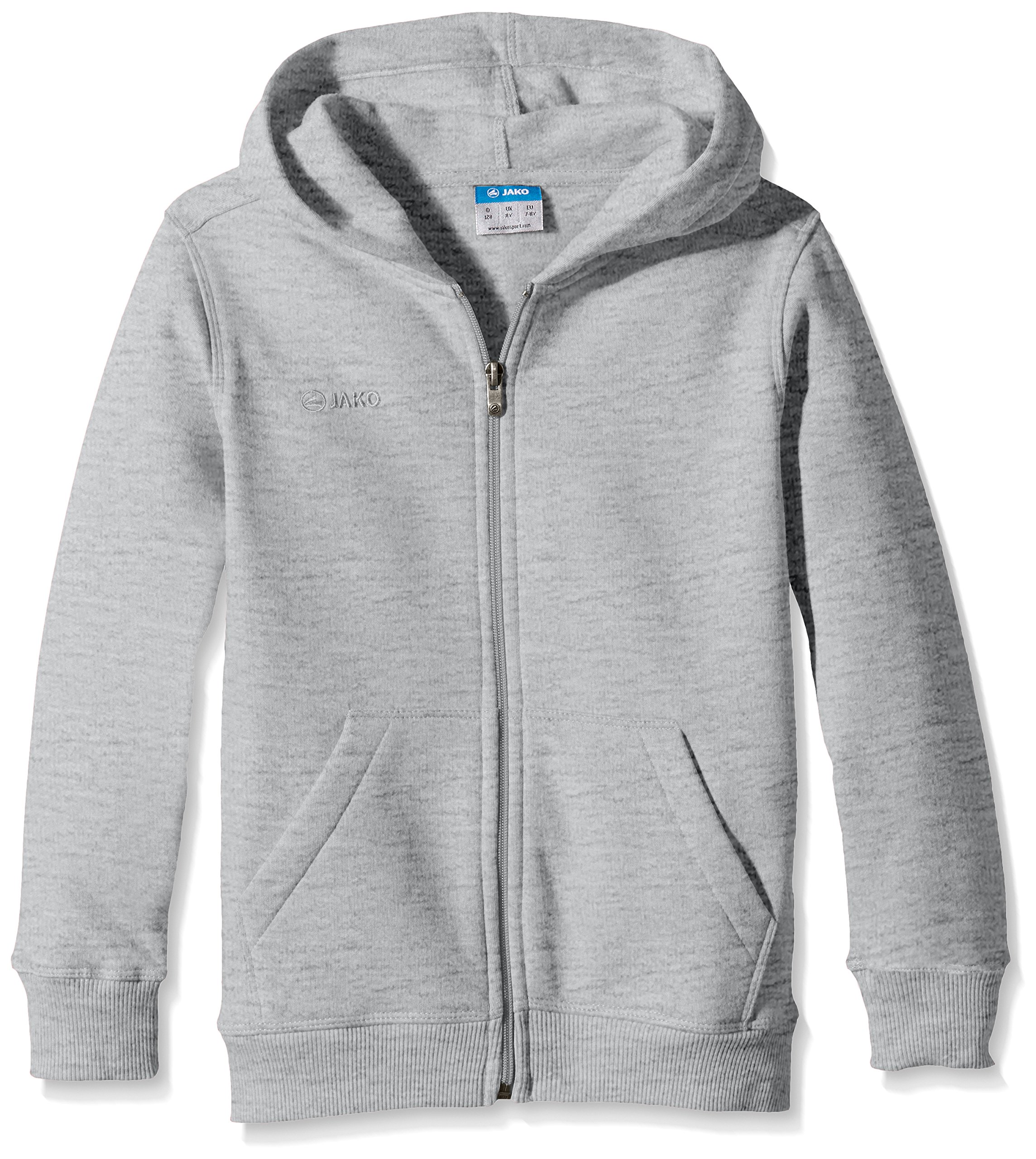 Jako Classic Children's Hooded Jacket Multi-Coloured Grau Meliert Size:13 years, Multi-coloured - Grau Meliert